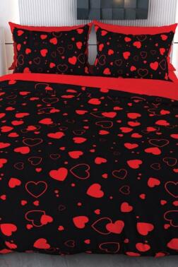 Serita Black Mikro Saten 3D Dijital Baskılı Çift Kişilik Nevresim Takımı - Çeyiz Diyarı