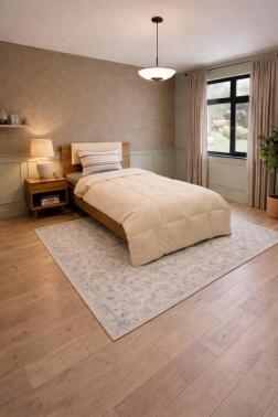 Sherpa Peluş Tek Kişilik Lastikli Çarşaflı Comforter Set Krem - Çeyiz Diyarı