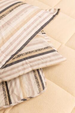 Sherpa Peluş Tek Kişilik Lastikli Çarşaflı Comforter Set Krem - Çeyiz Diyarı (1)