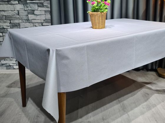 Shiney Silinebilir Dikdörtgen Masa Örtüsü Silver 110x140cm - Çeyiz Diyarı (1)