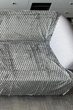 Sofa Cover Pelüş Kaymaz Tabanlı Koltuk Örtüsü 170x215 Cm Antrasit - Çeyiz Diyarı