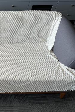 Sofa Cover Pelüş Kaymaz Tabanlı Koltuk Örtüsü 170x215 Cm Bej - Çeyiz Diyarı