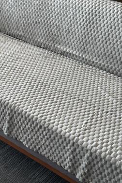 Sofa Cover Pelüş Kaymaz Tabanlı Koltuk Örtüsü 170x215 Cm Gri - Çeyiz Diyarı