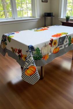 Sonbahar Dertsiz Masa Örtüsü 140x180 cm - Çeyiz Diyarı