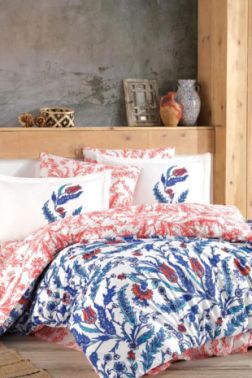 Sophia Çift Kişilik Nevresim Takımı Mavi - Hobby