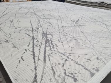 Star Mark Krem Gri Dikdörtgen Halı 160x230cm - Çeyiz Diyarı (1)