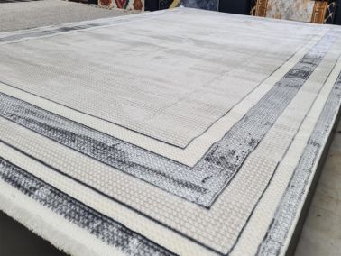 Star Oblong Krem Antrasit Dikdörtgen Halı 160x230cm - Çeyiz Diyarı (1)