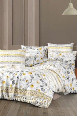 Stella Çift Kişilik Nevresim Takımı Hardal - Çeyiz Diyarı