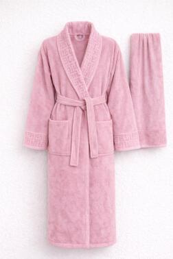 Su Yolu 3xl Beden 2 Parça Bornoz Takımı Gül Kurusu - Çeyiz Diyarı