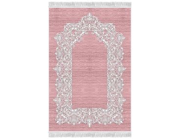 Sultani Kadife Seccade Pembe - Çeyiz Diyarı