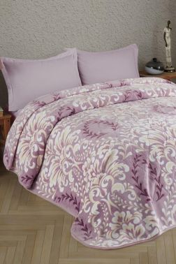 Taç Kristal Çift Kişilik Battaniye Alaçatı Lila - Kristal