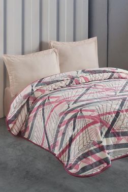 Taç Kristal Çift Kişilik Battaniye Prizma Pembe - Kristal