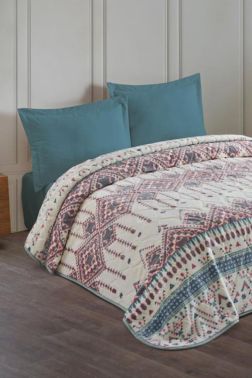 Taç Kristal Çift Kişilik Battaniye Rahil Pembe - Kristal