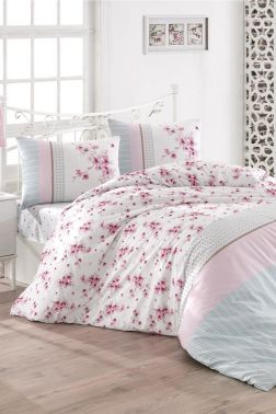 Taç Kristal Ferzin Light Collection Çift Kişilik Nevresim Takımı Pembe - Çeyiz Diyarı