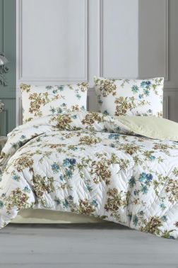 Taç Kristal Fiona Çift Kişilik Dört Mevsim Nevresim Takımı Kahve - Kristal