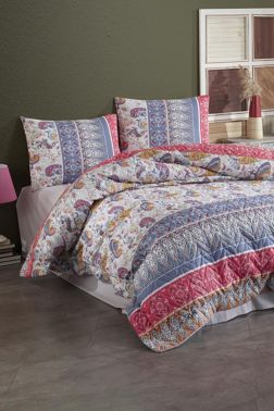 Taç Kristal Hayal Tek Kişilik Dört Mevsim Nevresim Takımı Gri - Kristal