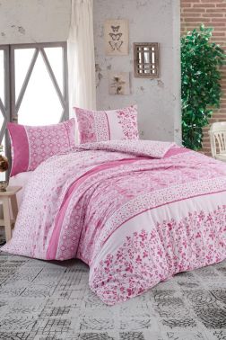 Taç Kristal Kayla Light Collection Çift Kişilik Nevresim Takımı Pembe - Çeyiz Diyarı