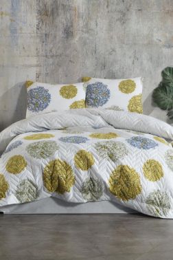 Taç Kristal Ortanca Çift Kişilik Dört Mevsim Nevresim Takımı Kahve - Kristal