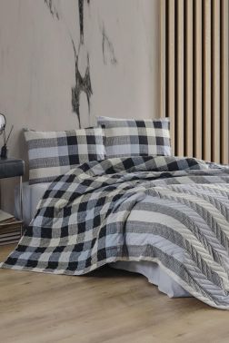 Taç Kristal Solar Çift Kişilik Dört Mevsim Nevresim Takımı Bej - Kristal