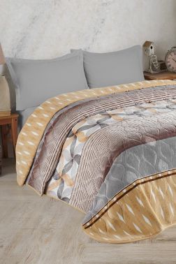 Taç Kristal Tek Kişilik Battaniye Mina Kahve - Kristal