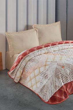 Taç Kristal Tek Kişilik Battaniye Olya Kahve - Kristal