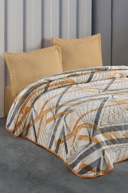 Taç Kristal Tek Kişilik Battaniye Prizma Kahve - Kristal