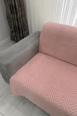 Teddy Wellsoft Koltuk Örtüsü 170x215 Cm Pudra - Çeyiz Diyarı (1)