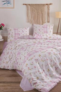 Tilla Tek Kişilik Nevresim Takımı Pembe - Çeyiz Diyarı