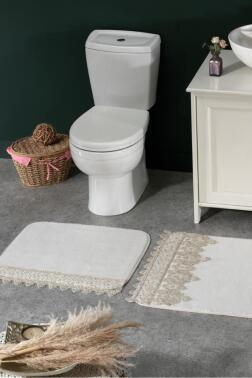 Tual 2'li Paspas Takımı Ekru - Çeyiz Diyarı