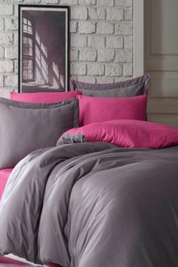 Tuana Çift Kişilik Nevresimli Battaniye Seti Fuşya - Dantela