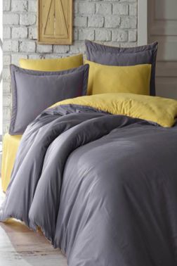 Tuana Çift Kişilik Nevresimli Battaniye Seti Sarı - Dantela