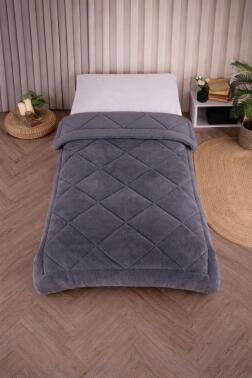 Uyl Wellsoft 155x215 Cm Tek Kişilik Yorgan Gri - Çeyiz Diyarı