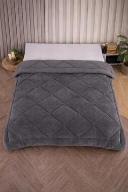 Uyl Wellsoft 195x215 Cm Çift Kişilik Yorgan Gri - Çeyiz Diyarı