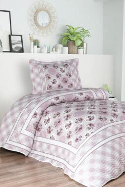 Valen Baskılı Kapitoneli Tek Kişilik Yatak Örtüsü - Çeyiz Diyarı