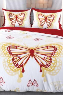 Valeri Mikro Saten 3D Dijital Baskılı Çift Kişilik Nevresim Takımı - Çeyiz Diyarı