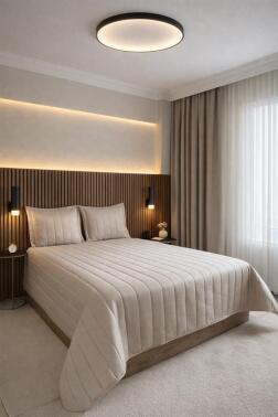 Velmira Jakarlı Kadife Elyaf Dolgulu Yatak Örtüsü 240x240 cm Bej - Çeyiz Diyarı