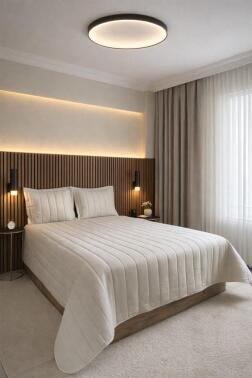 Velmira Jakarlı Kadife Elyaf Dolgulu Yatak Örtüsü 240x240 cm Krem - Çeyiz Diyarı