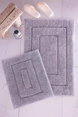 Vina 2'li Paspas Takımı Gri - Çeyiz Diyarı