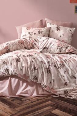 Vivalli Çift Kişilik Nevresim Takımı Pudra - Çeyiz Diyarı