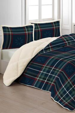 Volante Çift Kişilik Yorgan Takımı 220x240 Cm Lacivert - Çeyiz Diyarı