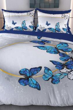 Voleyna Mikro Saten 3D Dijital Baskılı Çift Kişilik Nevresim Takımı - Çeyiz Diyarı