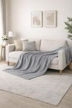 Wella Soft 130x170 cm Tv Battaniyesi Gri - Çeyiz Diyarı