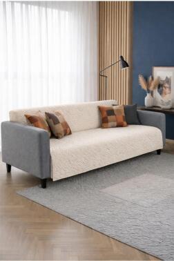 Wellsoft Süngerli Koltuk Örtüsü 170x210 Cm Krem - Çeyiz Diyarı