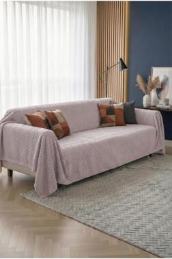 Wellsoft Süngerli Koltuk Örtüsü 170x210 Cm Pudra - Çeyiz Diyarı