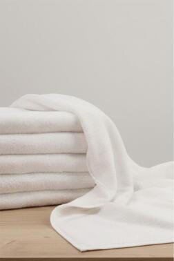 White Cotton %100 Pamuk 70x140 cm Banyo Havlusu - Dantela (1)