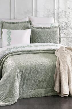 Yakut 10 Parça Battaniyeli Çeyiz Seti Adaçayı - Çeyiz Diyarı