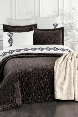 Yakut 10 Parça Battaniyeli Çeyiz Seti Antrasit - Çeyiz Diyarı