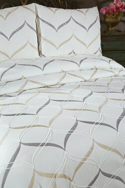 Yalina Nakışlı Şönil 3 Parça Çift Kişilik Yatak Örtüsü - Çeyiz Diyarı (1)