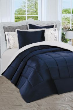 Yumi 6 Parça Comforter Çeyiz Seti Lacivert - 1