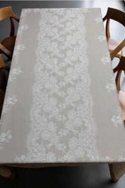 Zaraf Dertsiz Masa Örtüsü 150x150 cm Kahve - Çeyiz Diyarı (1)